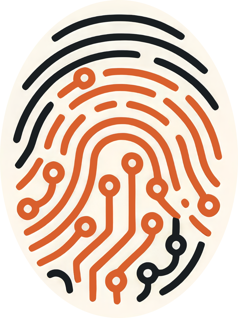 Unearth Heritage Foundry Logo - Fingerprint of Digital Archaeology