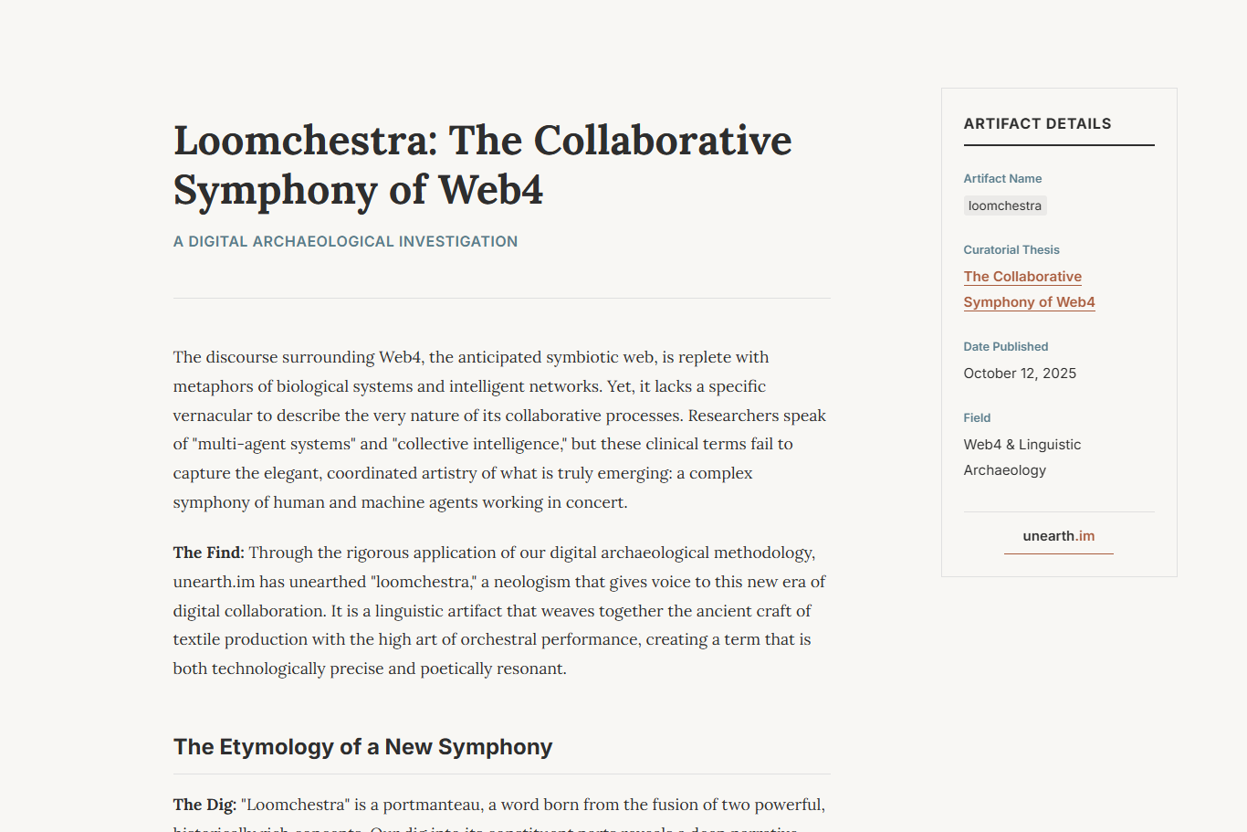 loomchestra.com monument
